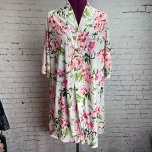 Show me Your Mumu white and pink floral robe one size